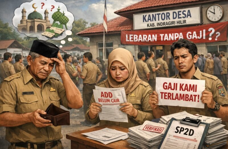 Ratusan perangkat desa dan kepala desa di Kabupaten Indragiri Hilir (Inhil) terancam belum menerima gaji menjelang Hari Raya Idul Fitri